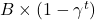 B \times (1 - \gamma^t)